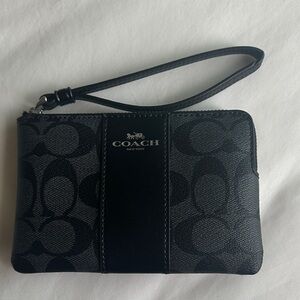 Coach Black Signature Wristlet
